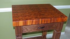 Kitchen Island - Tigerwood/Walnut Butcher Block 2 small
