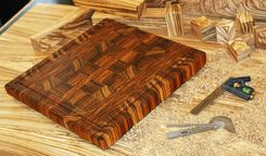 Zebrawood End Grain Cutting Board 1 small