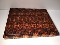 Professional End Grain Zebrawood Cutting Board 2 small