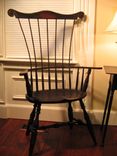 Comb Back Windsor Chair W/ Engraved Scroll On Headrest 1 small
