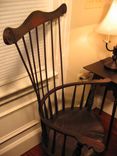 Comb Back Windsor Chair W/ Engraved Scroll On Headrest 2 small