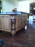 Kitchen Island W/ Carved Legs 3 small