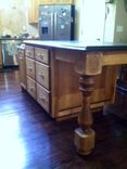 Kitchen Island W/ Carved Legs 1 small