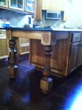Kitchen Island W/ Carved Legs 2 small