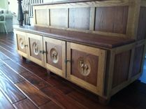 Entry Bench With Storage And 3d Carvings 4 small