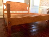 Platform Bed With Turned Legs (Cherry) 1 small