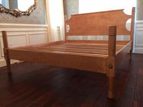 Platform Bed With Turned Legs (Cherry) 3 small
