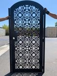 Italian design metal gate #4254 R. O. width 36" by 60" 1 small