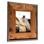 Ranchers Series, Handcrafted 3.75" Wide, Barnwood Raised Edge & Western Cedar Photo Frame 5 small