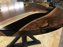 Walnut & Resin Round Trestle 5 small