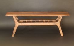 Noll Wide Body Danish Surfboard Coffee Table In Walnut 3 small