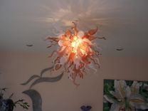 Golden Topaz' Custom Glass Chandeliers (Hand Blown Glass Art) 3 small