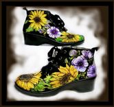 Hand Painted Shoes, Painted, Sneakers, Boots, Shoes. Any Image On Any Style Shoe 2 small