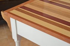 Country Kitchen Island ~ Exotic Wood Top 4 small