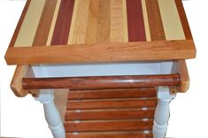 Country Kitchen Island ~ Exotic Wood Top 5 small