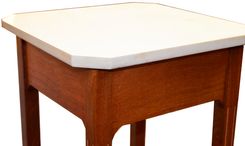 Shaker Marble-Top Table Mahogany W/ Inlay 3 small