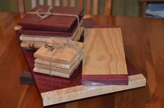 Lazy Susan Serving Set ~ Bird's Eye Maple & Purpleheart 6 small