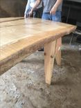 Solid Oak Slab Dining Table 2 small