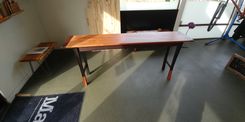 Antikea Floating Top Sofa (Entry, Hall, Console) Table In Sapele And Wenge 1 small