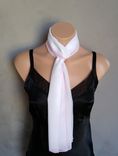 White Chiffon Scarf With Pink Edging 5 small