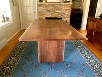 Live Edge Book Matched Solid Walnut Dining Table 2 small