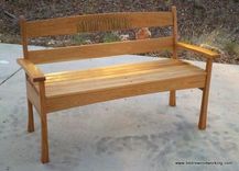 White Oak Garden Bench 1 small