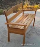 White Oak Garden Bench 2 small