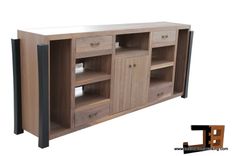 Walnut Media Cabinet 2 small
