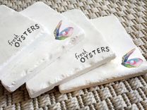 Fresh Oysters - Stone Coasters (Set Of 4) 1 small