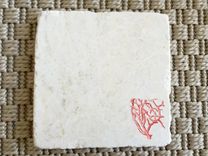 Coral Seaside Stone Coasters (Set Of 4) 2 small