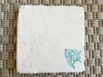 Coral Seaside Stone Coasters (Set Of 4) 3 small