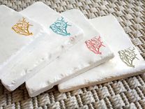 Coral Seaside Stone Coasters (Set Of 4) 1 small