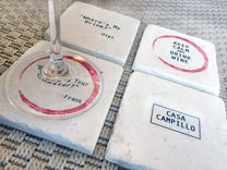 Wine Stain - Custom - Stone Coasters (Set Of 4) 1 small