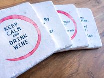 Wine Stain - Custom - Stone Coasters (Set Of 4) 3 small