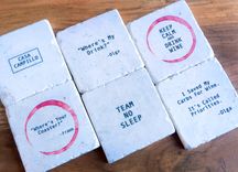 Wine Stain - Custom - Stone Coasters (Set Of 4) 2 small