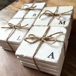 Wine Stain - Custom - Stone Coasters (Set Of 4) 5 small