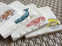 New England Custom Stone Coasters (Set Of 4) 4 small