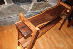 Walnut Hall Table, Rustic Modern. The Mendota 2 small