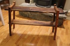 Walnut Hall Table, Rustic Modern. The Mendota 4 small