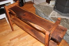 Walnut Hall Table, Rustic Modern. The Mendota 5 small