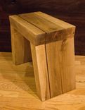 Solid Maple Foot Stool With Walnut Accent 2 small