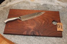 Solid Walnut Cutting Board With Hole 2 small