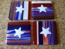 Fused Glass Coasters 3 small