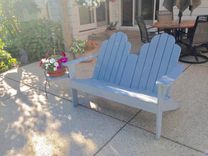Painted Adirodack Chairs & Out Door Tables 2 small