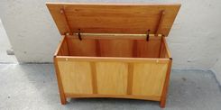 Inlaid Cherry, Maple, And Bubinga Blanket Chest 3 small