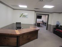 Custom Walnut ,Maple And Steel Reception Desk 4 small