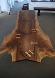 Ship Ready Now -- Walnut Slab Dining Table With Maple Butterfly Joints 3 small