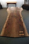 Ship Ready Now -- Walnut Slab Dining Table With Maple Butterfly Joints 4 small