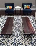 The Vale Coffee Table -- Walnut/Glass/Steel 4 small