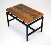 Floating Top Industrial Coffee Table In Reclaimed Fir 1 small
